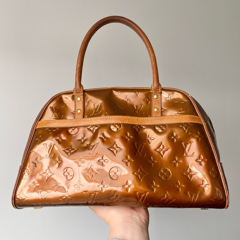 Louis Vuitton Bag Bronze Monogram Vernis Tompkins Square Satchel